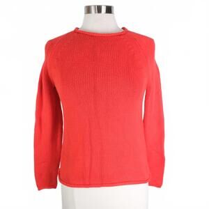 J.Crew Women’s Crew Neck Cotton Knit Sweater Red Size XS